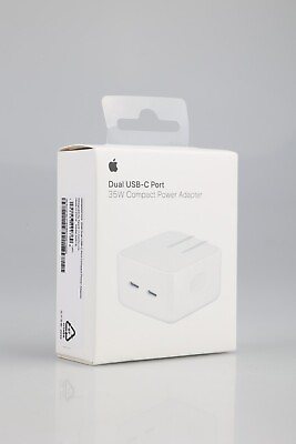 #ad New OEM Apple 35W Dual USB Type C Port Compact Power Adapter Sealed Box $25.92