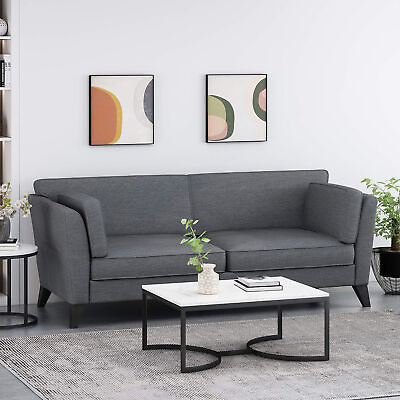 #ad Modern 3 Seater Fabric Sofawith Birch Legs for Study and Living Room $366.29