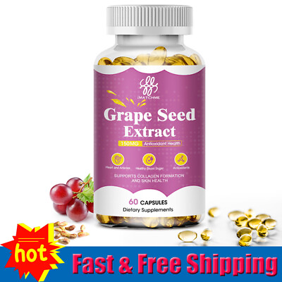 #ad Grape Seed Extract Capsules 150mg Antioxidant Healthy Blood Sugar Skin Health $10.99