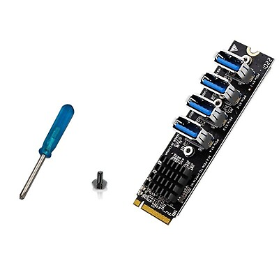 #ad USB 3.0 PCI E Riser M.2 to PCIE Extender Riser Adapter 4 Port Expansion Card s $22.99