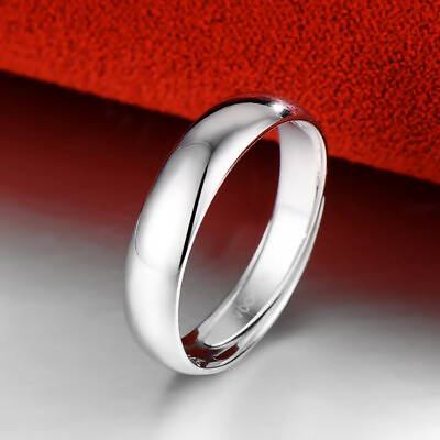 #ad Fine Pt950 Real Platinum 950 Ring Women Men Polish Face Engagement Ring US 6 9 $369.55