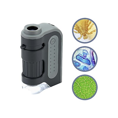 #ad Carson MicroBrite Plus 60x 120x LED Lighted Zoom Portable Pocket Microscope $14.99