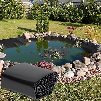 #ad Pond Liner Fish Liner 10 x 10 ft HDPE Easy Cutting Underlayment Natural Looking $27.99