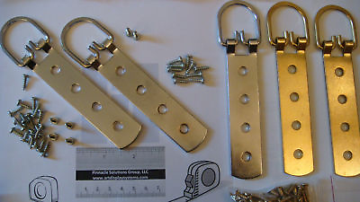 #ad 2 MEGA 4 HOLE D RING STRAP PICTURE HANGERS # 8 SCREWS $26.99