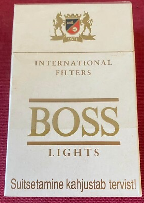 #ad Vintage Boss Lights Cigarette Cigarettes Cigarette Paper Box Empty Cigarette $8.00