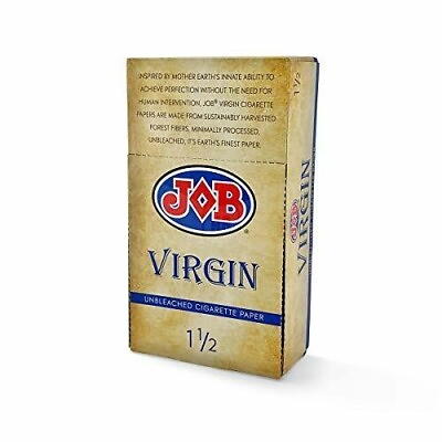 #ad 😎JOB VIRGIN ALL NATURAL ROLLING PAPERS 1 1 2 SIZE FULL BOX ✨ 24 BOOKLETS🌟💕 $34.00