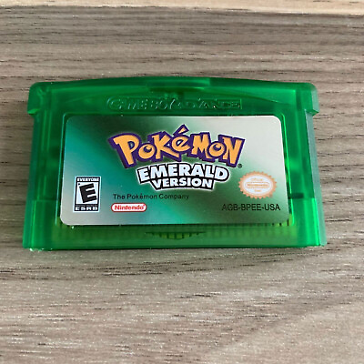 #ad Pokemon Emerald Version GBA Game Cartridge USA English Game Boy Advance $14.20