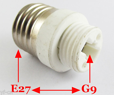 #ad 1pc E27 Male to G9 Female Socket Base LED Halogen CFL Light Bulb Lamp Adapter $1.74