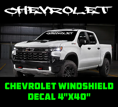 #ad New Chevrolet Windshield Sticker Logo Vinyl Decal American Muscle Truck USDM Dri $12.99