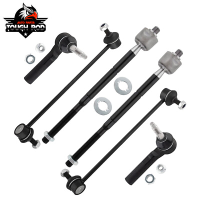 #ad 6PCS Inner Outer Tie Rod Sway Bar End Kit For Dodge Caliber Jeep Compass Patriot $48.85