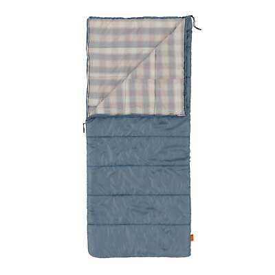 #ad Ozark Trail 50F Flannel Lined Rectangle Adult Sleeping Bag Blue 75quot; x 33quot; $17.05