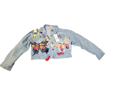 #ad Denim Butterfly Embroidered Woman#x27;s Jacket $4.75
