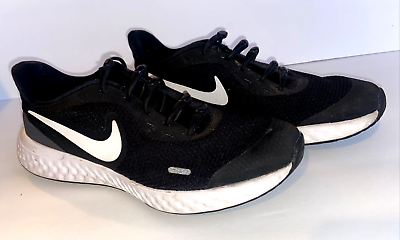 #ad Nike Revolution Youth Size 6.5Y Unisex Black White Trim Running Gym BQ5671 003 $24.99