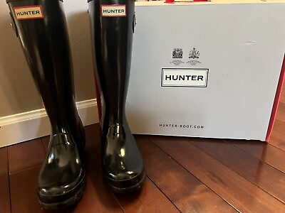 #ad NEW Hunter Kids Original Gloss Waterproof Unisex Rain Boots $30.00
