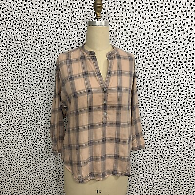 #ad Lucky Brand Top Plaid Small $12.00
