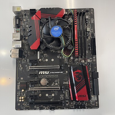 #ad MSI Z170A Gaming M5 LGA 1151 Socket H4 Intel Motherboard WITH CPU AND 8GB DDR4 $150.00