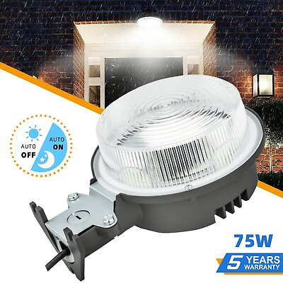#ad LED Yard Light 75W Dusk to Dawn Security Light with Photocell 8400 Lumens Bright $34.33
