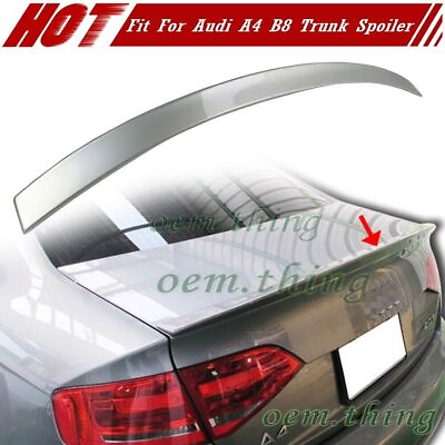 #ad PAINTED Fit FOR AUDI A4 B8 REAR SEDAN BOOT TRUNK SPOILER WING ABS #LY7W $149.39