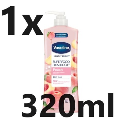 #ad VASELINE Healthy Bright Superfood Freshlock Body Lotion Peach Scent 320ml $35.69