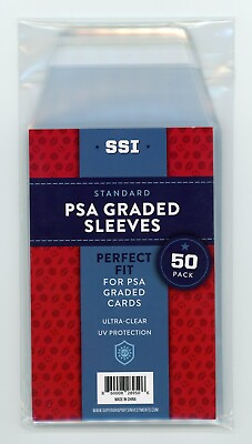 50 NEW Standard PSA Graded Sleeves SSI Pack For Sports and Gaming Cards $6.95