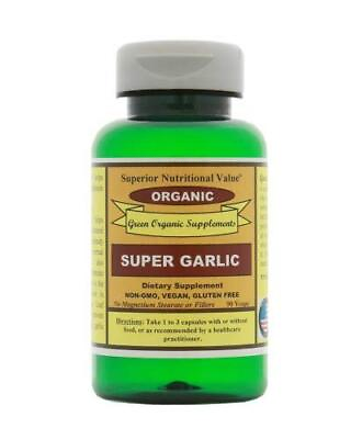 #ad Green Organic Supplements#x27; Super Garlic 90 VCaps Maintain Cholesterol Levels $18.98
