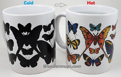#ad Wondermugs Butterflies Magic Mug Color Changing Mug Coffee Mug 11oz size $21.25