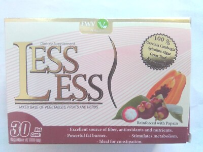 #ad  LESS LESS pill Natural FAT BURNER 30 CAPS 500mg Garcinia  STIMULATES METABOLISM $20.38
