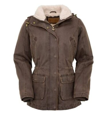 #ad Outback Trading Co Ladies Woodbury Canyonland Jacket Sherpa Hood Brown #2864 BRN $208.95