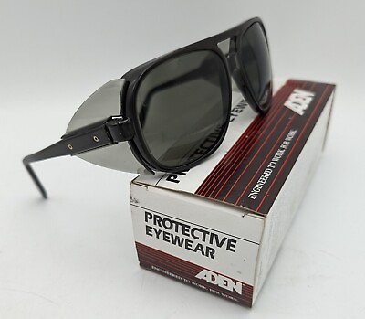 #ad Vintage New Old Stock Aden Vintage Safety Sunglasses Glasses w Side Shields $29.50