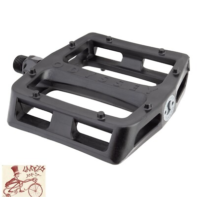 ODYSSEY GRANDSTAND V2 PC PLATFORM BLACK 9 16quot; BICYCLE PEDALS ONE PAIR SALE $20.99