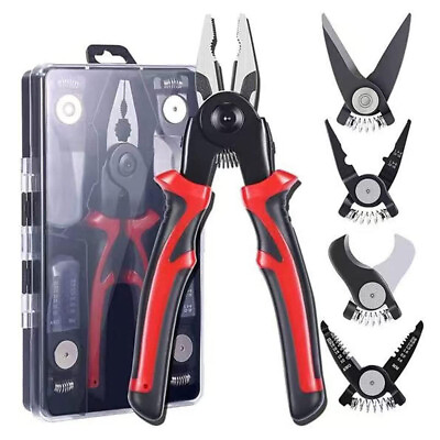 #ad 5 in 1 Combination Pliers Set Adjustable Multifunctional Wire Cutter Stripper $51.99