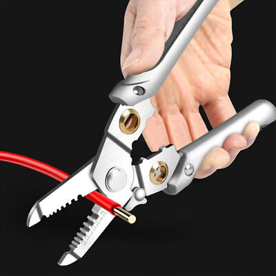 #ad Cable Wire Stripper Cutter Crimper Pliers Electrical Terminal Crimping Tool $12.99