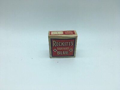 #ad Vintage Reckitt’s Square Blue NEVER USED Pack Of 4 C $19.99