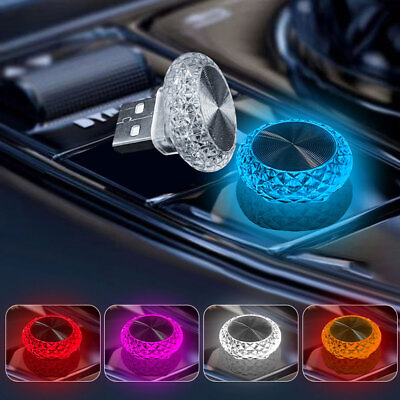 #ad Mini Lamp Bulb USB LED Car Interior Neon Atmosphere Ambient Light Accessory $6.66
