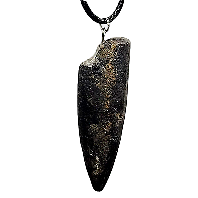 #ad Dragons Tooth Fang Pendant Necklace Cretaceous Belemnite Fossil Handmade 21 Inch $15.87