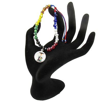 #ad 7 Potencias Pulsera Orisha Santo Santeria Bracelet with Charm 7 African Powers $12.99