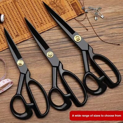 #ad Professional Tailor Scissors Heavy Duty Shears Leather Fabric Home Hobby Tools $19.55