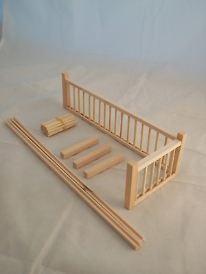 #ad Railing Kit #2A Stairs dollhouse balcony guard 12quot; 1 12 scale miniature MW12082A $4.55