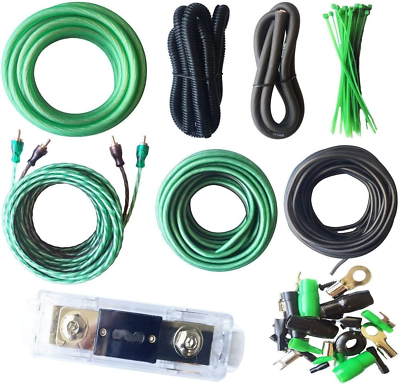 SoundBox 0 Gauge Amp Kit True AWG Amplifier Install Wiring 0 Ga 20 Ft Power $44.31