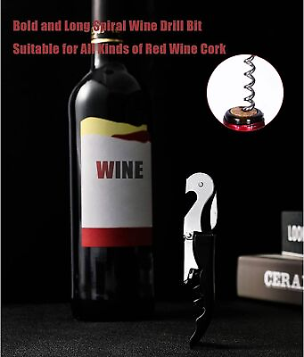 #ad Stainless Wine Corkscrew Beer Bottle Opener Set 4 Seahorse Knives Foil Cutter $7.50