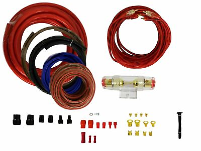#ad #ad 6 Gauge Amplfier Power Kit for Amp Install Wiring Complete RCA Cable Red 1000W $22.37