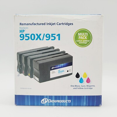 #ad HP 950XL 951 Data Products Ink Cartridge Black Cyan Magenta Yellow 4 Ct READ $10.99