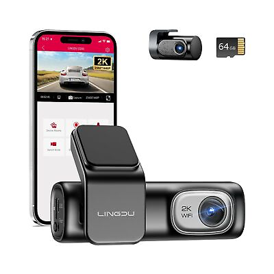 #ad LINGDU D200 2K Dash Cam Front and Rear Built in GPS WI FI 0.96quot; LCD Screen C... $118.82