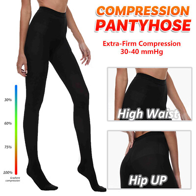 #ad Women Men Compression Pantyhoses 30 40 mmHg Opaque Absolute Support Stockings $19.99