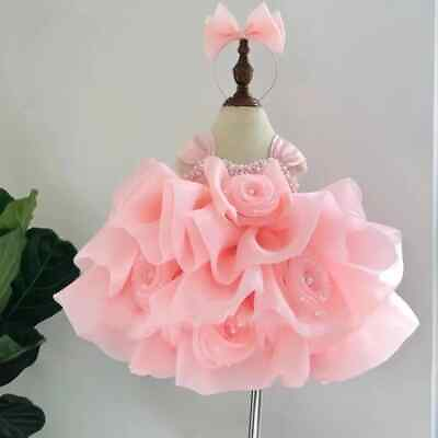 #ad Fashion Flower Children#x27;s Princess Dress Wedding Birthday Party Girls Dresses $82.13