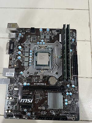 #ad #ad Used MSI Motherboard With Intel Core i5 CPU And 8gb RAM $120.00
