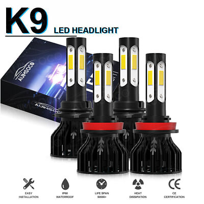 #ad For 2015 2019 Ford F150 6000K LED Headlight Hi Lo 4 sides Light Bulbs Kits Combo $69.99