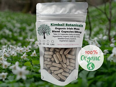 #ad Organic Irish moss bladderwrack and burdock Vegetarian Capsules 500mg $23.20
