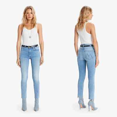 #ad Mother The Mid Rise Dazzler Ankle Fray Jeans Dropping In Size 31 Straight Leg $189.00