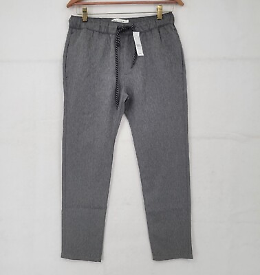 #ad Pacsun Pants NWT Men#x27;s Small 30x26 Gray Pull On Elastic Waist Skinny Drawstring $22.95